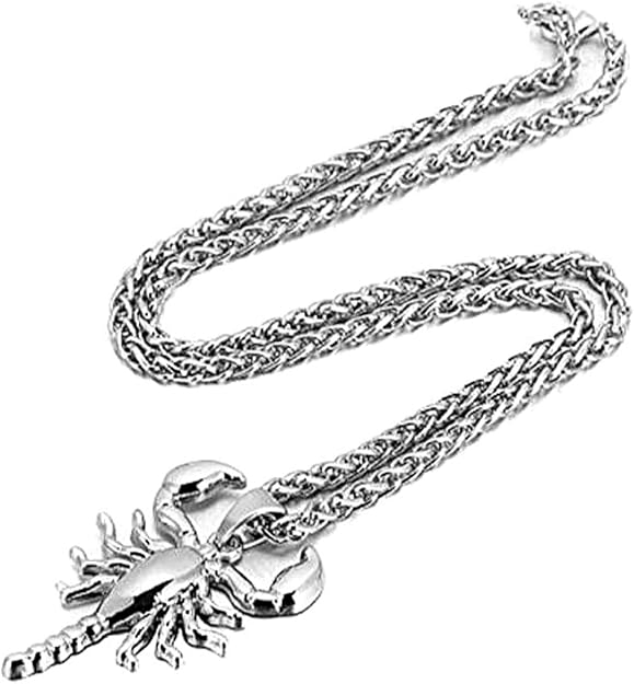 Ice City Bold Scorpion Necklace, Stainless Steel Scorpion Pendant Necklace for Men - 22 Inches