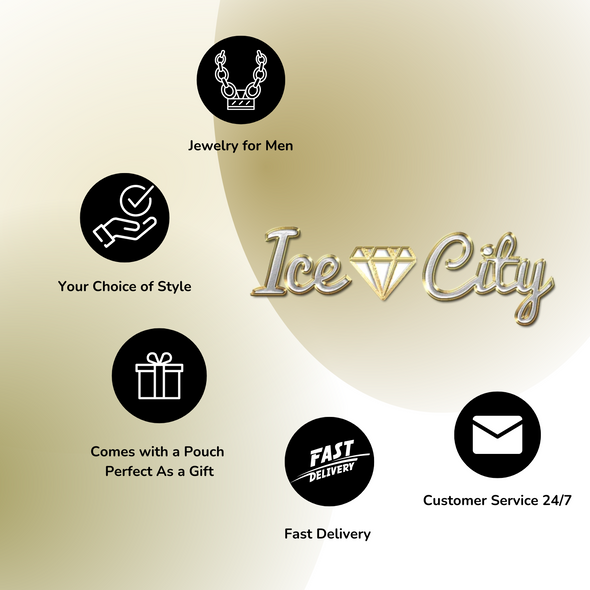 Ice City Miami Cuban Link Chain for Men, 8mm