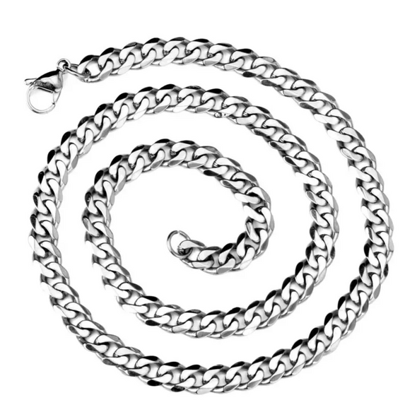 Ice City Mens Miami Cuban Link Chain Sterling Silver 8 mm 20"-24"